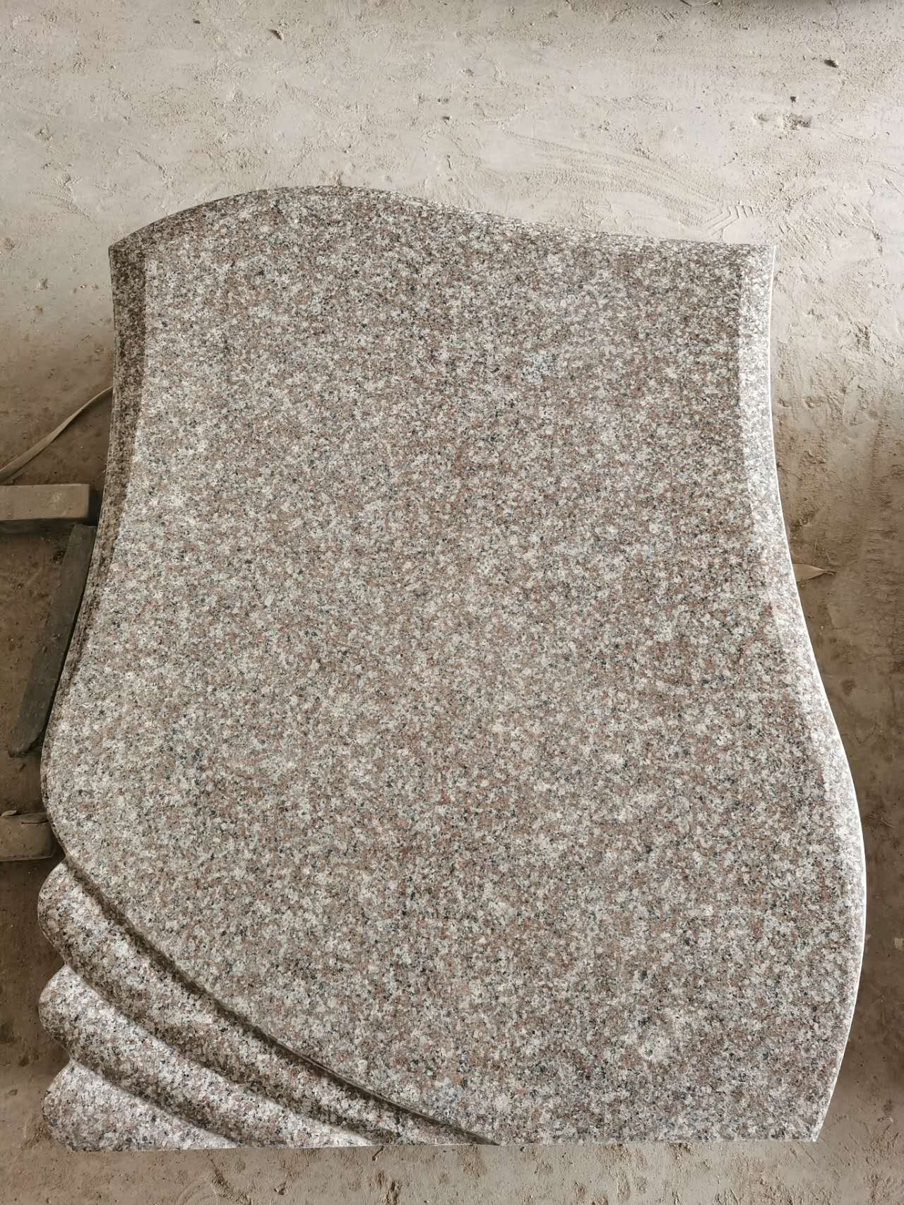 white granite headstone