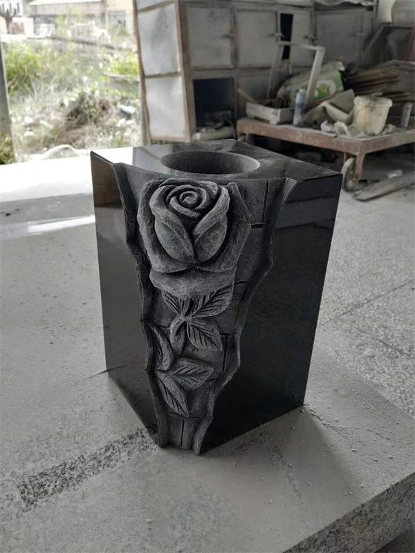 grave flower holders granite