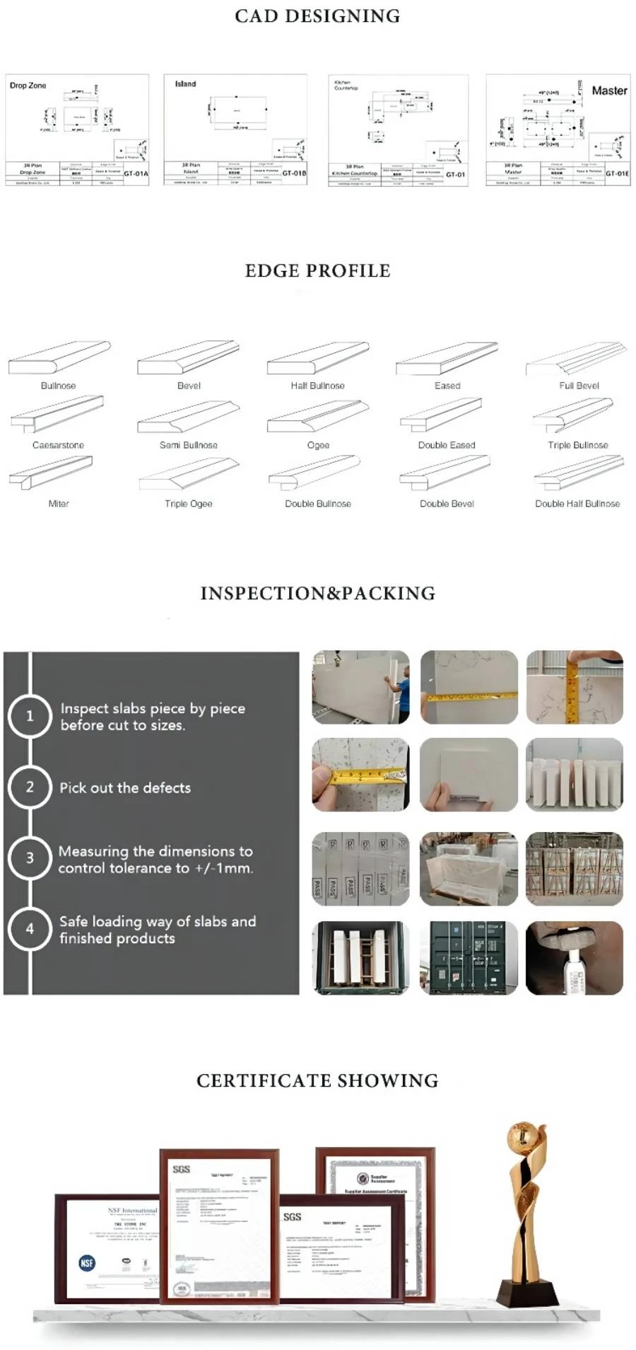 processing of via lactea granite countertop