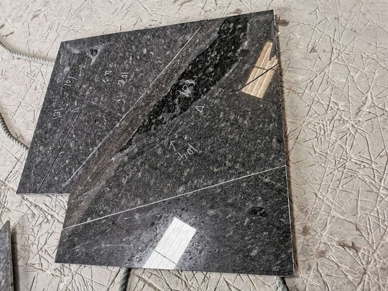 steel grey granite stairs
