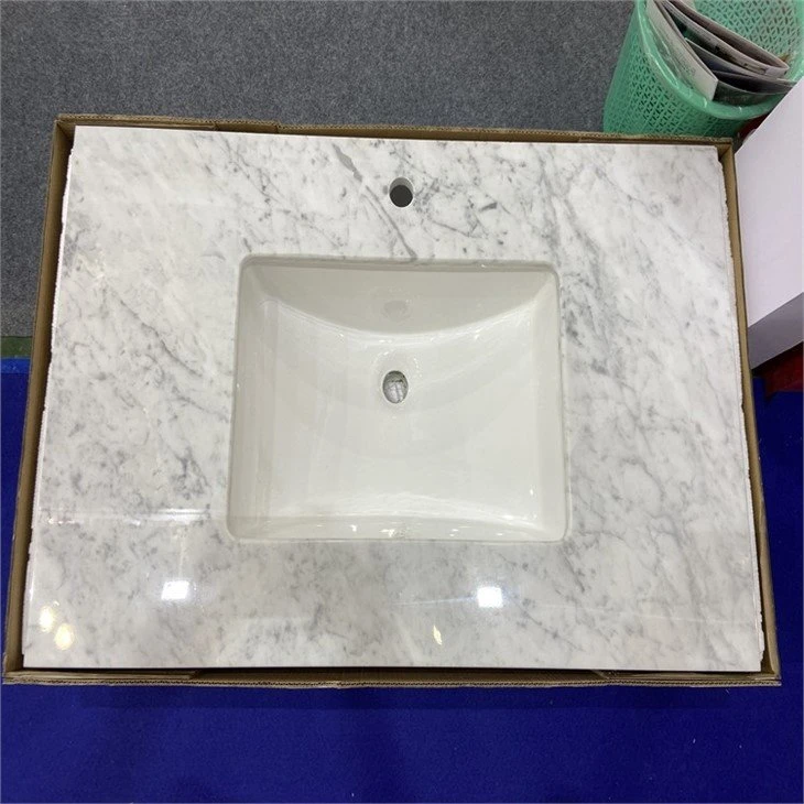 White marble vanity