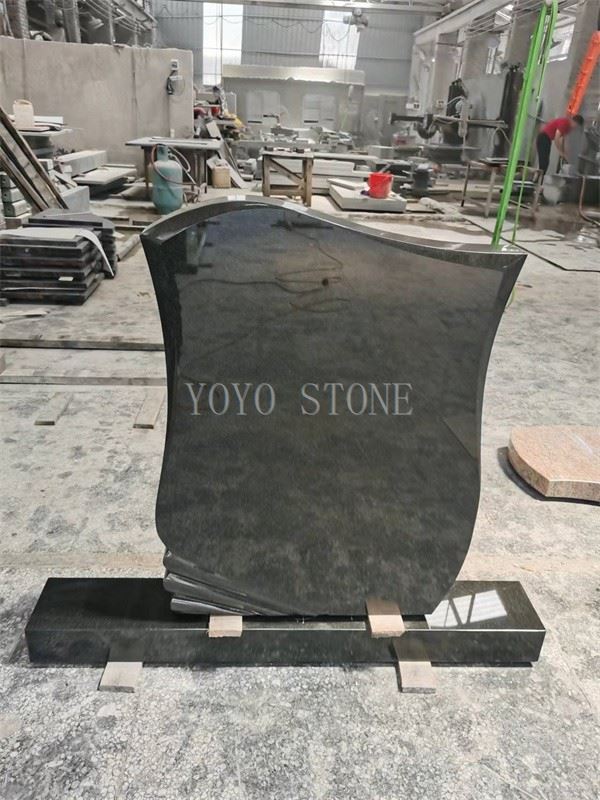 black granite tombstones and monuments