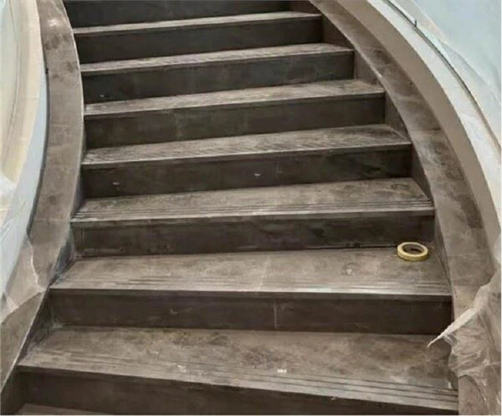 brown marble stairs