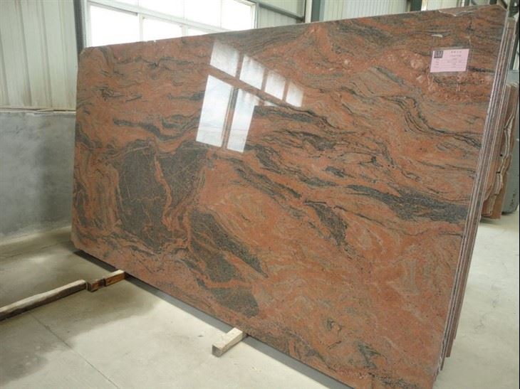 red multi color granite