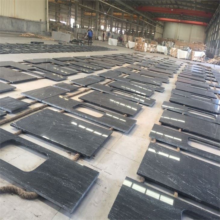 black granite with white veins