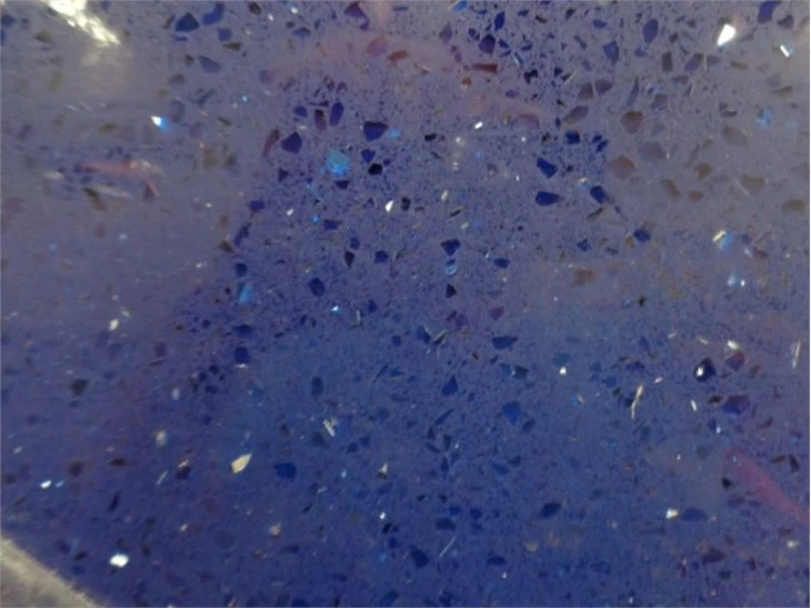 crystal blue quartz slab
