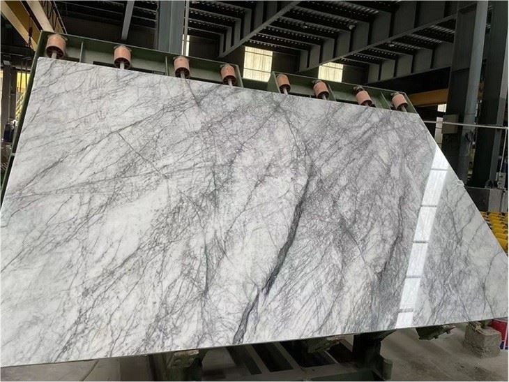 white and grey marble