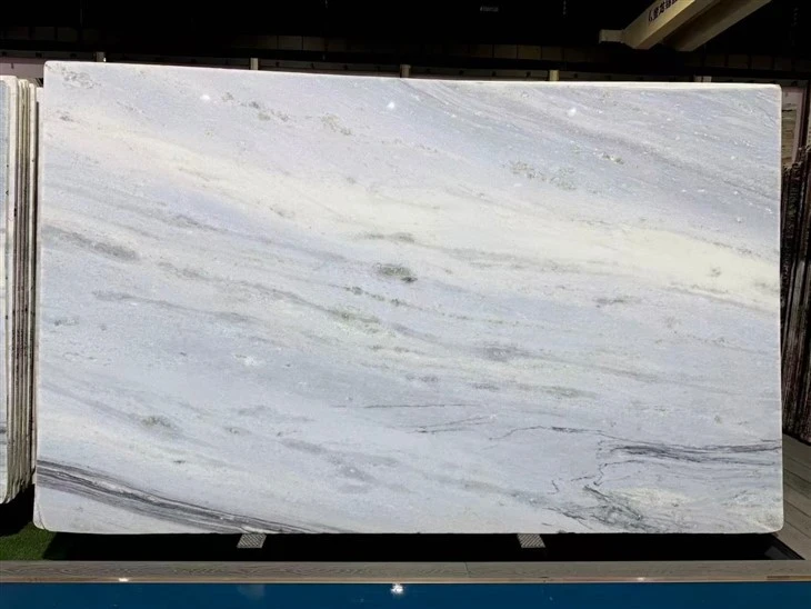 blue crystal stone marble slab